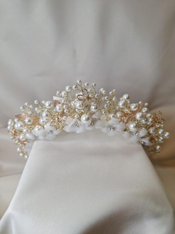 AR738 Meadow Flower & Pearl Tiara