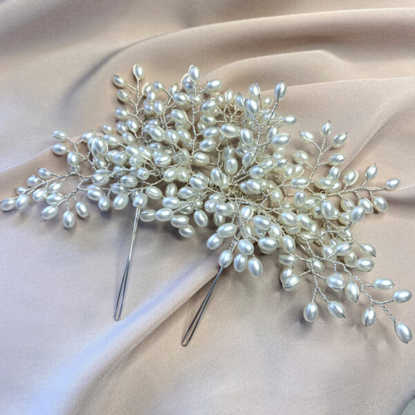 AR707 - Abileigh Pearl Veil Comb – Image 2
