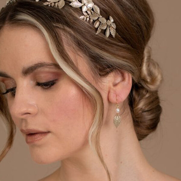 ARE736 - Cora Gold Leaf Earrings