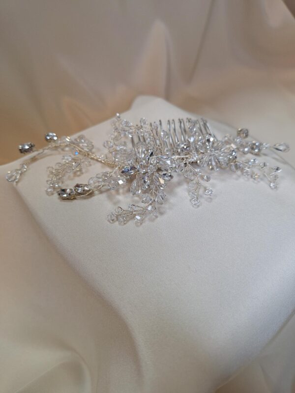 AR606 Honeysuckle Crystal Hair comb – Image 2