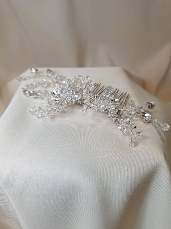 AR606 Honeysuckle Crystal Hair comb – Image 3